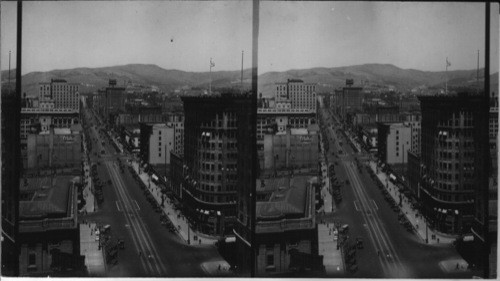 Salt Lake City north from Newhouse Hotel, Utah