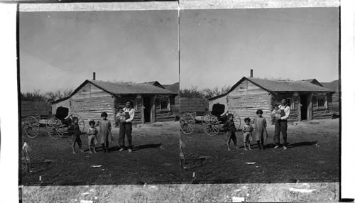 Typical Indian Log House, Lake Katepire, Saskatchewan