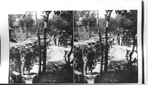 Philippine Islands. 14th Regiment Fighting From Captured Philippine Trenches In Pasay