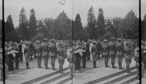 Lindbergh just before placing wreath - on Tomb of Unknown Soldier. Arlington, VA
