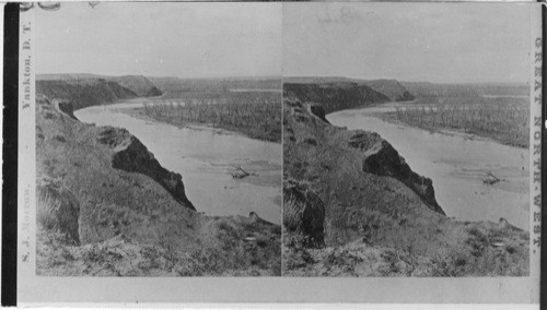 Scene on the Big Horn from Fort Custer, Montana