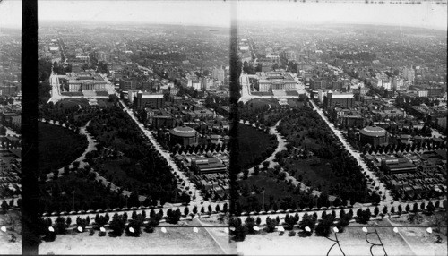 Bird's eye view of Washington from Washington Monument