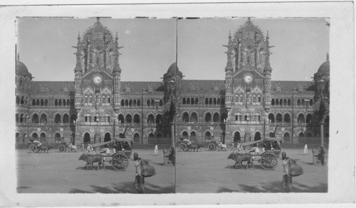 A Glimpse of Victoria Terminus, finest of all railway stations, Bombay
