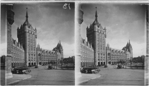 South from State & Dean St's. to Delaware & Hudson & Journal Bldg. -The Journal Bldg. is the farthest Wing, but is now owned by N.Y. State & used for the Offices of Dept. of Public Works of the State, Albany, N.Y