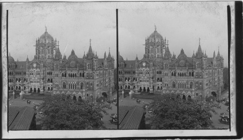 The most beautiful railway terminus in the world, Victoria Station, Bombay, India