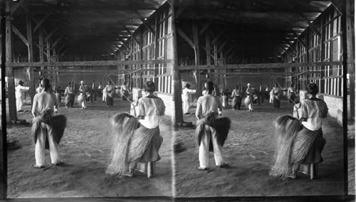 Manila Hemp Industry - Interior Of A Native Rope Factory. Philippines