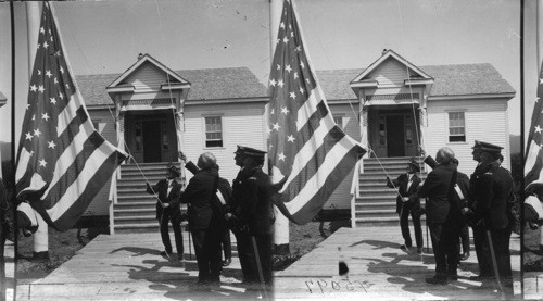 Pres. Harding is first President to hoist an American flag in Alaska