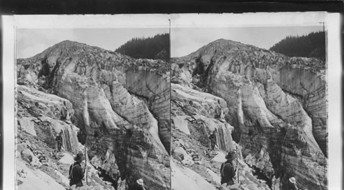 Nisqually Glacier, and Cliffs off Mt. Rainier. Washington