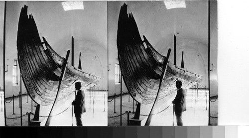 The restored viking ship. Oslo museum. Oslo, Norway