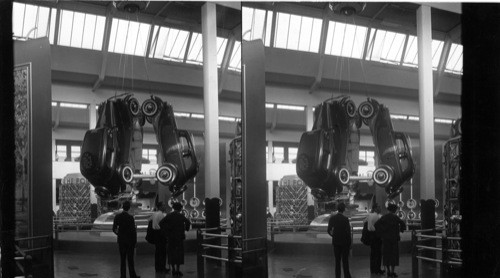 Chandelier of Ford Cars Suspended from a Ford Wheel, Ford Exhibit, A Century of Progress