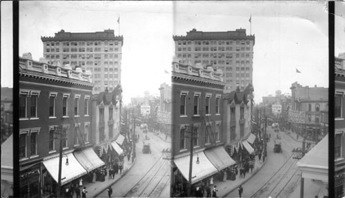 Main Street of Norfolk, The Great "Tidewater" City of VA. and Home of Jamestown Exposition. VA. 1907