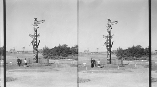 Totem Pole Colors Black, Red, White Dots On Upper Part Of Longer Wings, Yellow. The Little Imp Is Dark Red