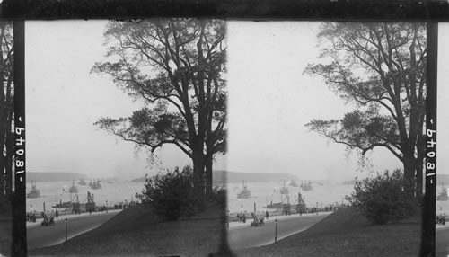 The American Fleet in the Hudson, Looking North fro Grant's Tomb, Hudson-Fulton Celebration