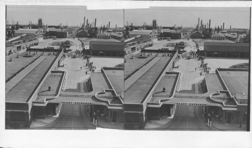 General View of Continental Oil Company's Ponca City Refinery Entrance in Foreground. Copy supplied by Ponca City C of C