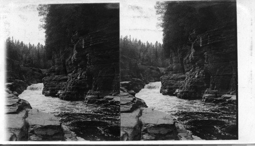 Natural steps, a peculiar rock formation at Montmorency below, Quebec, Canada