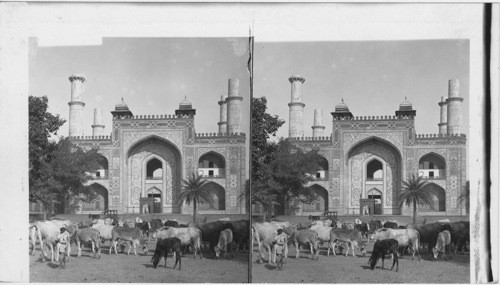 East Gate to Akbar’s Tomb at Sikandarah. India. Sikandra - near Agra