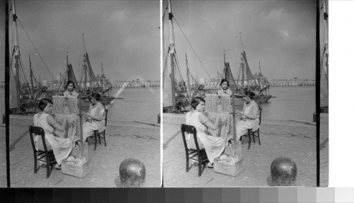 Making nets. Ostend. Belgium