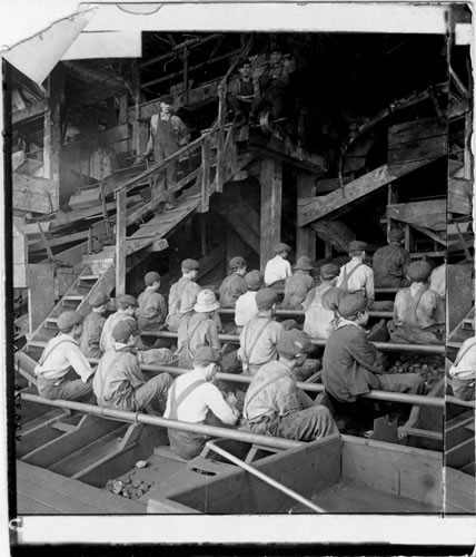 Boys Picking Slate in Coat Breaker, Penna