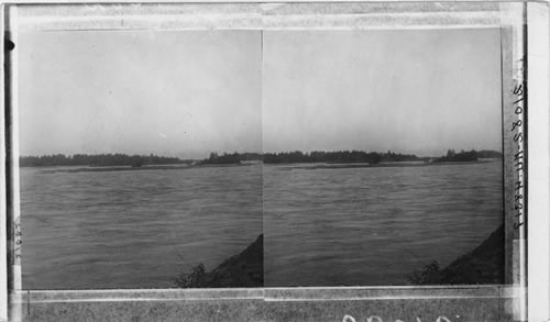 Talkeetna River along Alaska R.R., Alaska Range in Distance