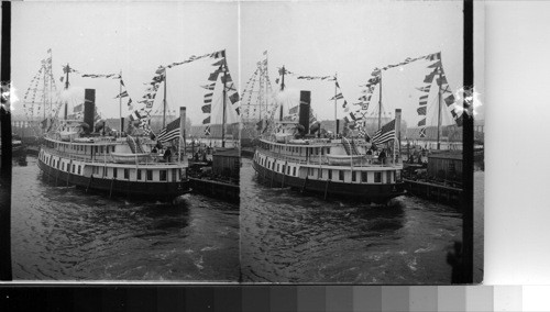 Boats at docks. Prince Henry's celebration. NY