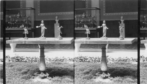 Marble table with Bronze Statuette