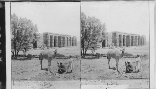 Looking North to the Mortuary Temple of Sethos I., at Thebes, Egypt, Kurna