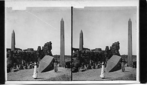 The Tallest Obelisk in Egypt, Erected by Queen Makara. N. Thebes