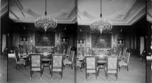 The State Dining Room Beautifully Finished in Natural Wood. White House (#13 set)