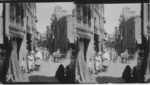 A quaint and crooked street in the picturesque old Sikh city of Amritsar, India