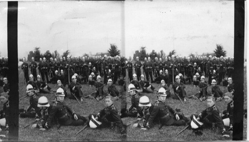 "Britons never will be slaves," Col. Sam Hughes' Regiment at Rest , Toronto, Canada