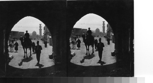 To tombs of the Mamlukes from Shari el Zarayib Arch. Cairo, Egypt