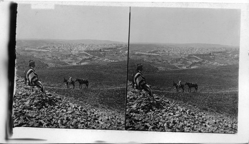 Jerusalem, the Holy City, from the N.E., near the place from which it was first seen by Jesus, Palestine