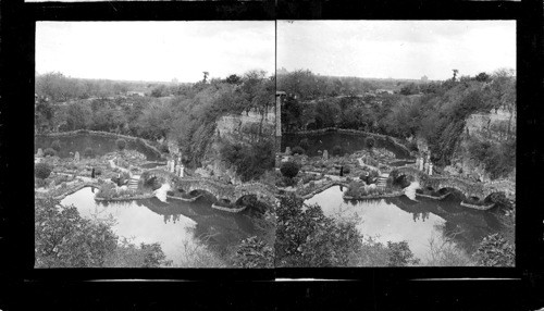 Looking S.W. over Japanese Sunken Garden, Brakenridge Park, San Antonio, Tex