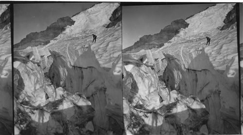 Climbing over a Glacier, Selkirk, (?) Can