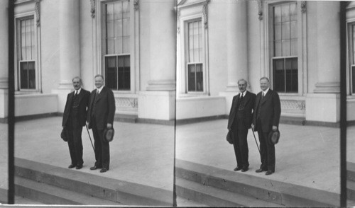 Ramsay MacDonald and Pres. Hoover at the Entrance of White House, Wash., D.C