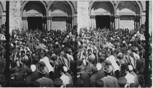 Palm Sunday, Jerusalem, Palestine. Church of the Holy Sepulchre