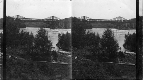 Reversing Falls and Bridges Near Mouth of St. John River. Canada