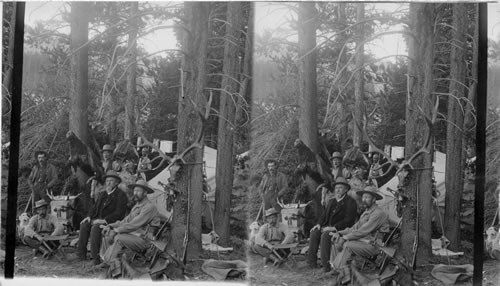 A hunter's camp in the mountains of Montana - a good hot breakfast before starting for Elk