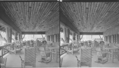 Balcony of Old Faithful Inn, Overlooking the Upper Geyser Basin