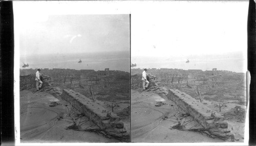 The City of Death - St. Pierre - from its cemetery - destroyed by the eruption of Mont Pelee. Martinique