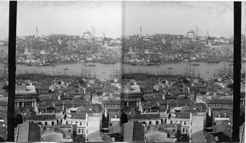 Birdseye view of Constantinople Turkey