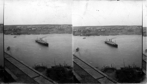 Levees, St. Lawrence River from 14th Floor of Fronteuac, Canada