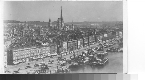 Rouen from bridge, France