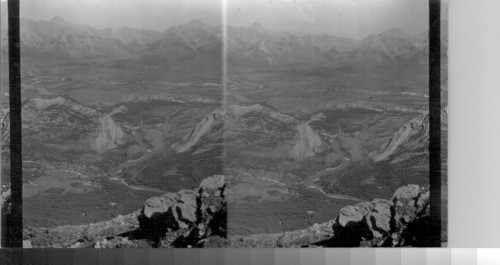 Bow River Valley from Top of Sulphur Mountain, Alberta, Canada