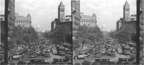 From the Treasury Bldg. down Penna. Ave and the Capitol, Wash., D.C