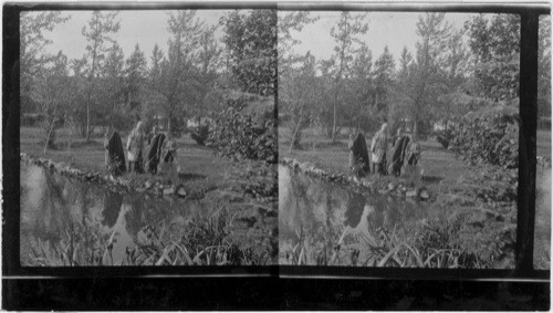 Mrs. Pullen & Buchanan Boys at Pullen House, Skagway, Alaska