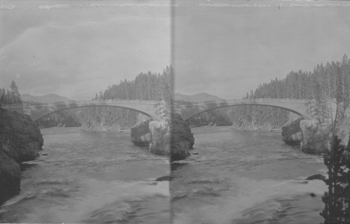 New Bridge Over Yellowstone River Above Falls