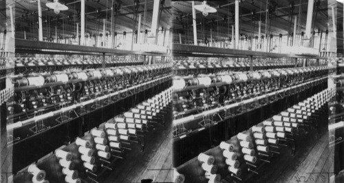 Doubling Machine for Winding Thread into as Many Ply as Desired. Silk Industry. South Manchester, Conn