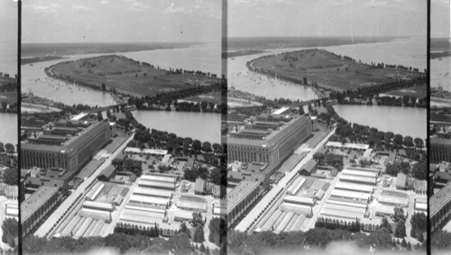 South from Washington Monument to Washington Channel and Potomac at right. Washington, D.C