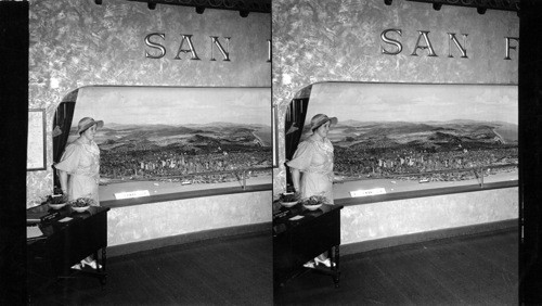 California Exhibit, A Century of Progress, 1933. [Aerial of San Francisco and surrounding hills.]